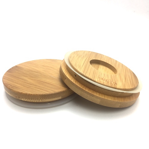 How to custom glass jar bamboo lid? In stock supply all kinds of glass