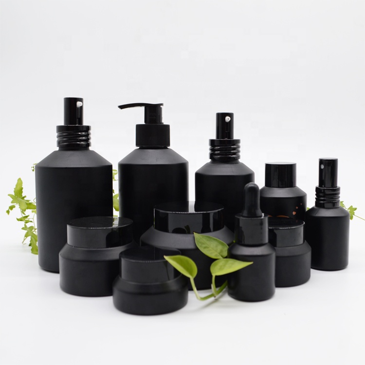 Custom black glass jars suppliers, glass jar with black lid wholesale