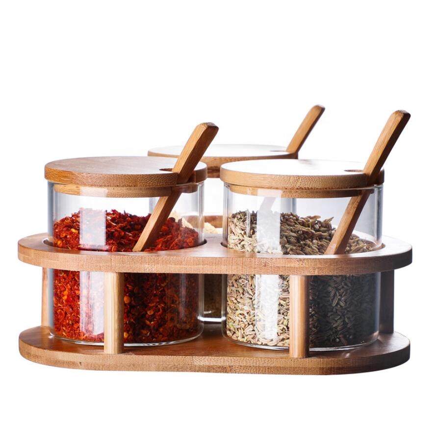 Kitchen Storage Glass Spice Jar Sets