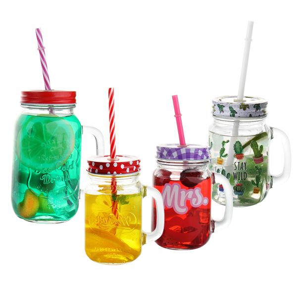 High quality glass juice mason jar (2)