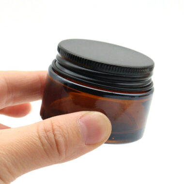 1oz Amber Glass Cream Jar 