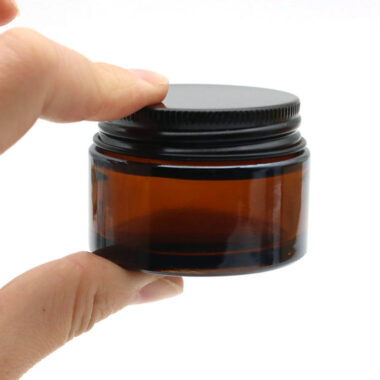 1oz Amber Glass Cream Jar 