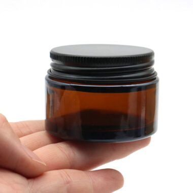 1oz Amber Glass Cream Jar 