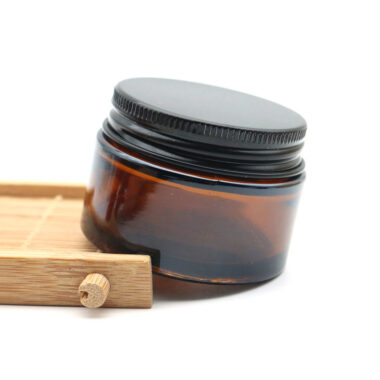 1oz Amber Glass Cream Jar 