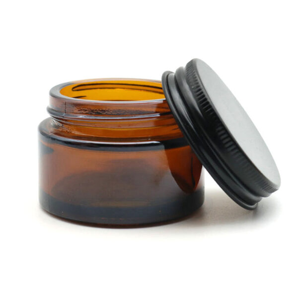 1oz Amber Glass Cream Jar