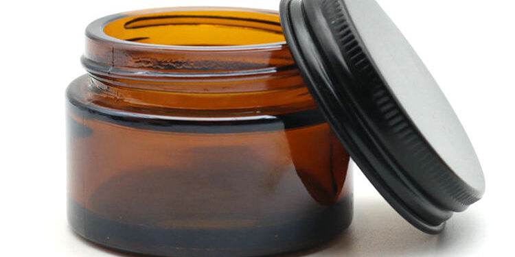 1oz Amber Glass Cream Jar
