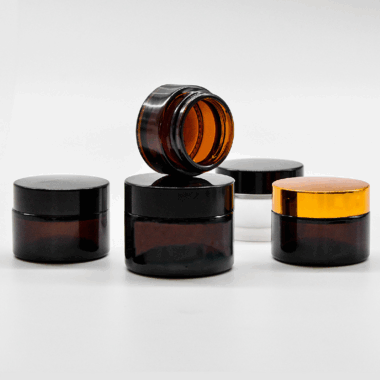 Amber Brown Cosmetic Cream Jar