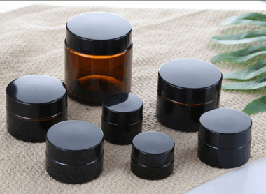 Amber Brown Cosmetic Cream Jar
