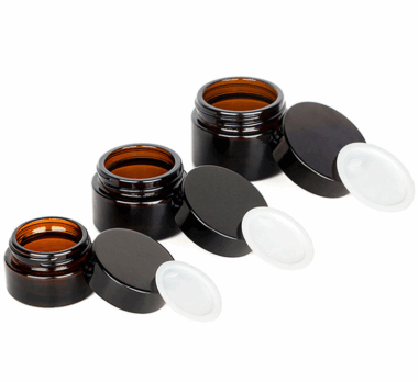 Amber Brown Cosmetic Cream Jar