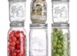 Embossed glass Mason jar