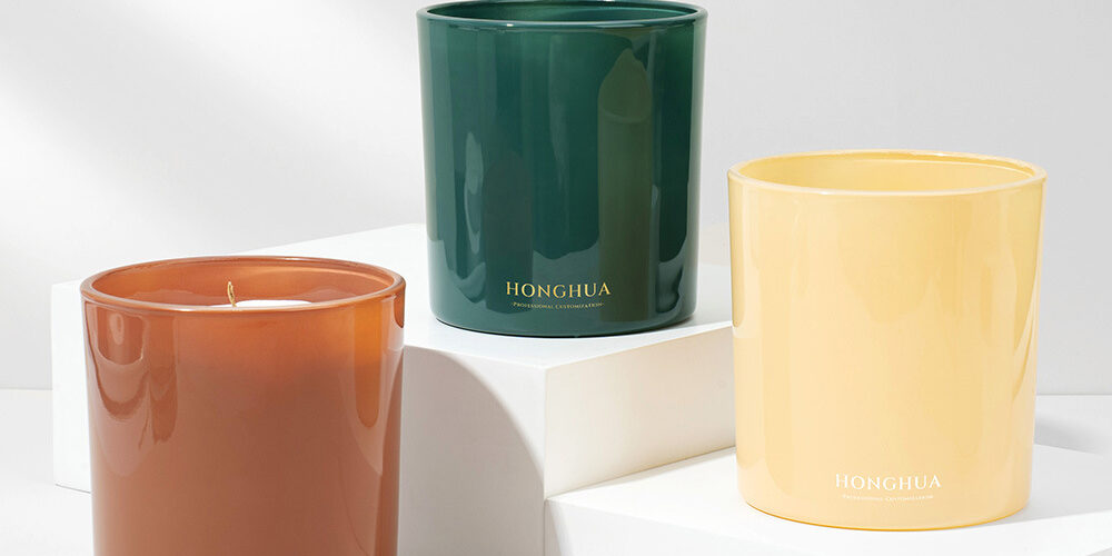 Glass Candle Jar with Color Spray