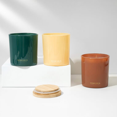 Glass Candle Jar with Color Spray 