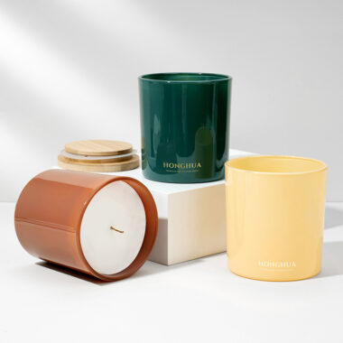 Glass Candle Jar with Color Spray 