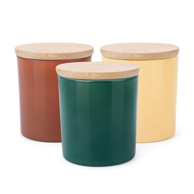 Glass Candle Jar with Color Spray 