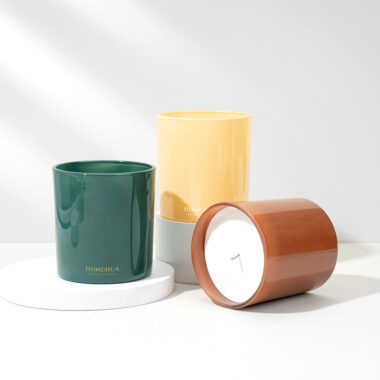 Glass Candle Jar with Color Spray 