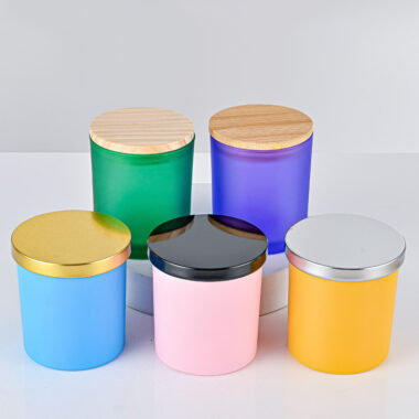 Colored Glass Candle Jar for Aromatherapy 