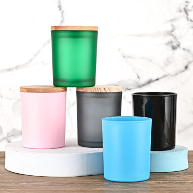 Colored Glass Candle Jar for Aromatherapy 