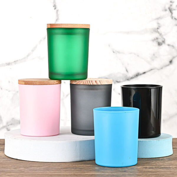 Colored Glass Candle Jar for Aromatherapy