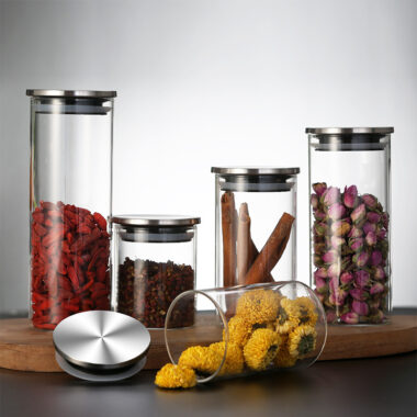 High Borosilicate Glass Storage Jar 