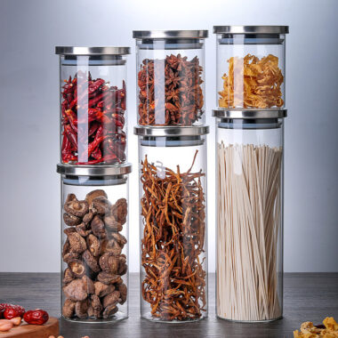 High Borosilicate Glass Storage Jar 