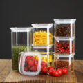 Stackable Square Glass Storage Jar