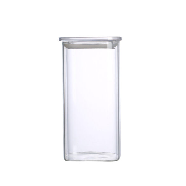 Stackable Square Glass Storage Jar