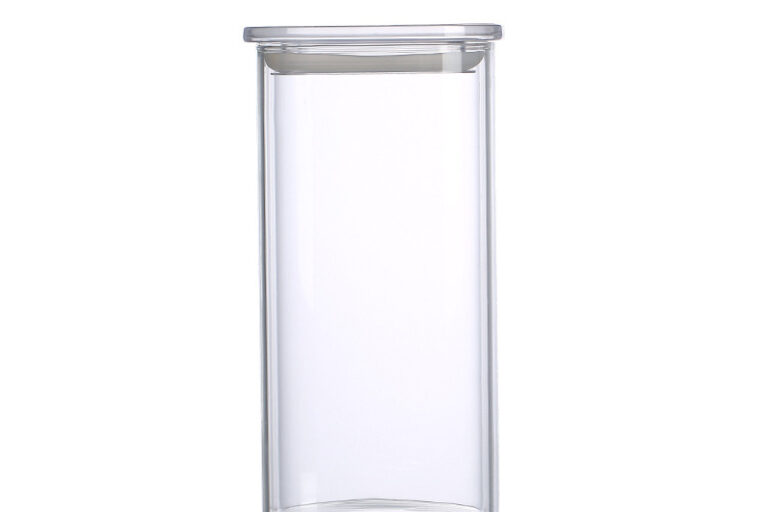 Stackable Square Glass Storage Jar