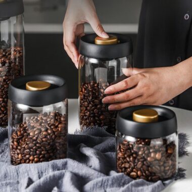  Borosilicate Glass Coffee Storage Jar