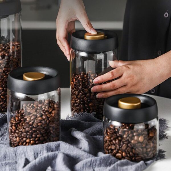Borosilicate Glass Coffee Storage Jar