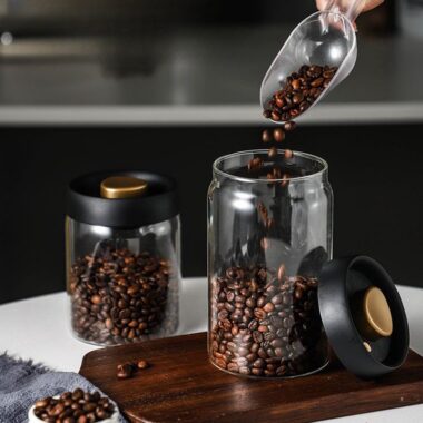  Borosilicate Glass Coffee Storage Jar