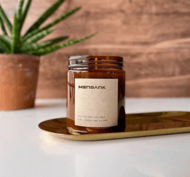 4oz amber glass candle jars