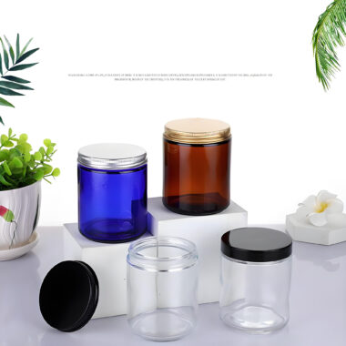 4oz amber glass candle jars