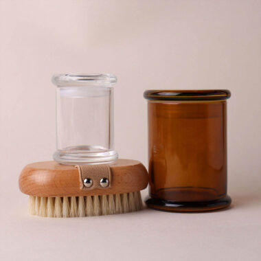 amber glass candle jars for gifts