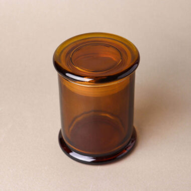 amber glass candle jars for gifts