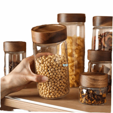 Luxury glass kitchen storage container
