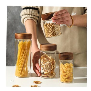 Luxury glass kitchen storage container