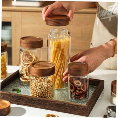 Luxury glass kitchen storage container