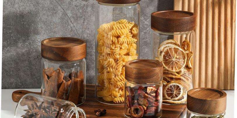 Luxury glass kitchen storage container