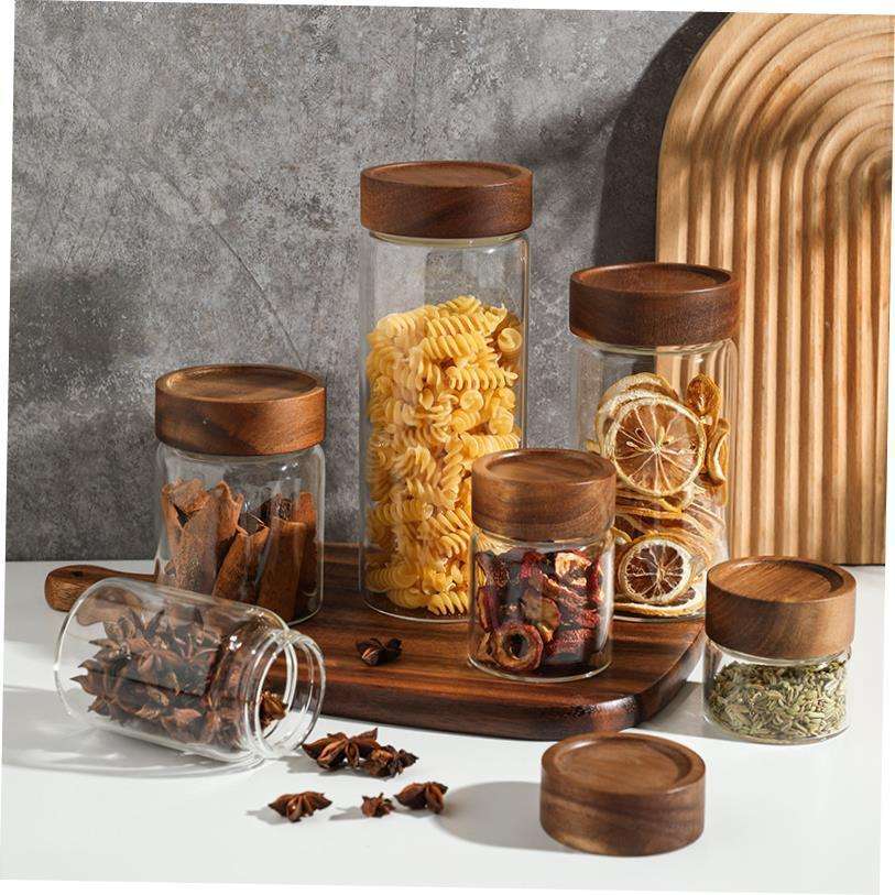 Luxury glass kitchen storage container
