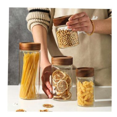 Luxury glass kitchen storage container