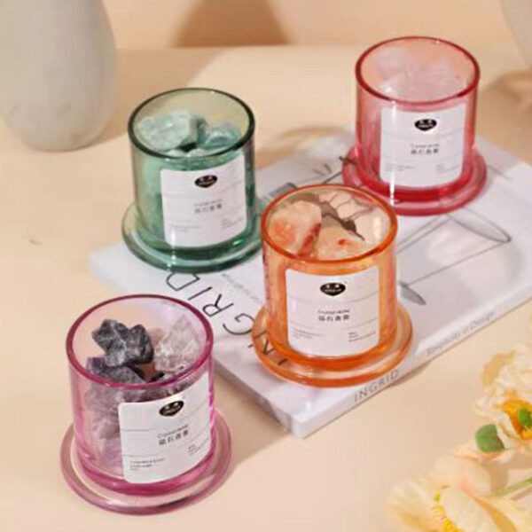 Premium flat bottom glass votive candle jars