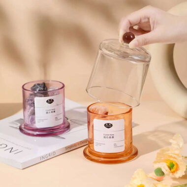 Premium flat bottom glass votive candle jars