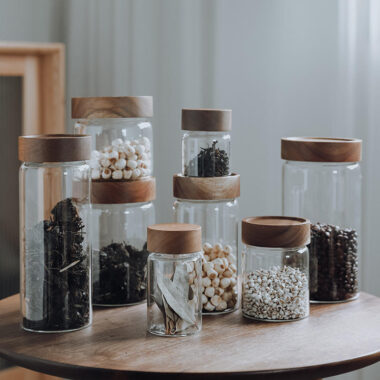 250ml square glass spice jar
