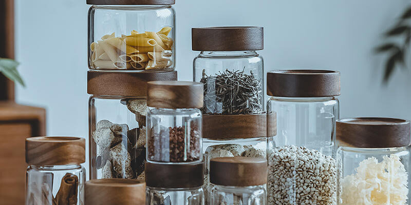250ml square glass spice jar