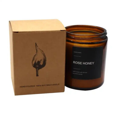 Amber cup glass jars for 100% soy wax