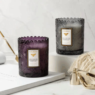 glass candle jars with lids for wholesale