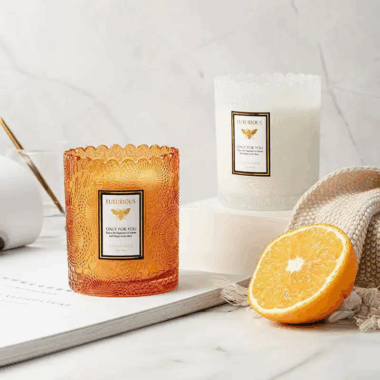 glass candle jars with lids for wholesale