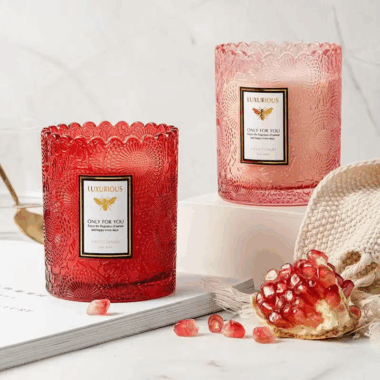 glass candle jars with lids for wholesale