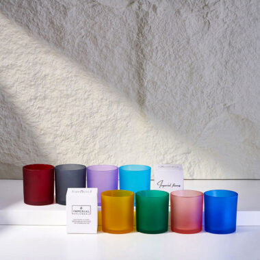 Luxury frosted glass candle jars