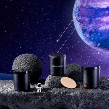 Luxury frosted glass candle jars